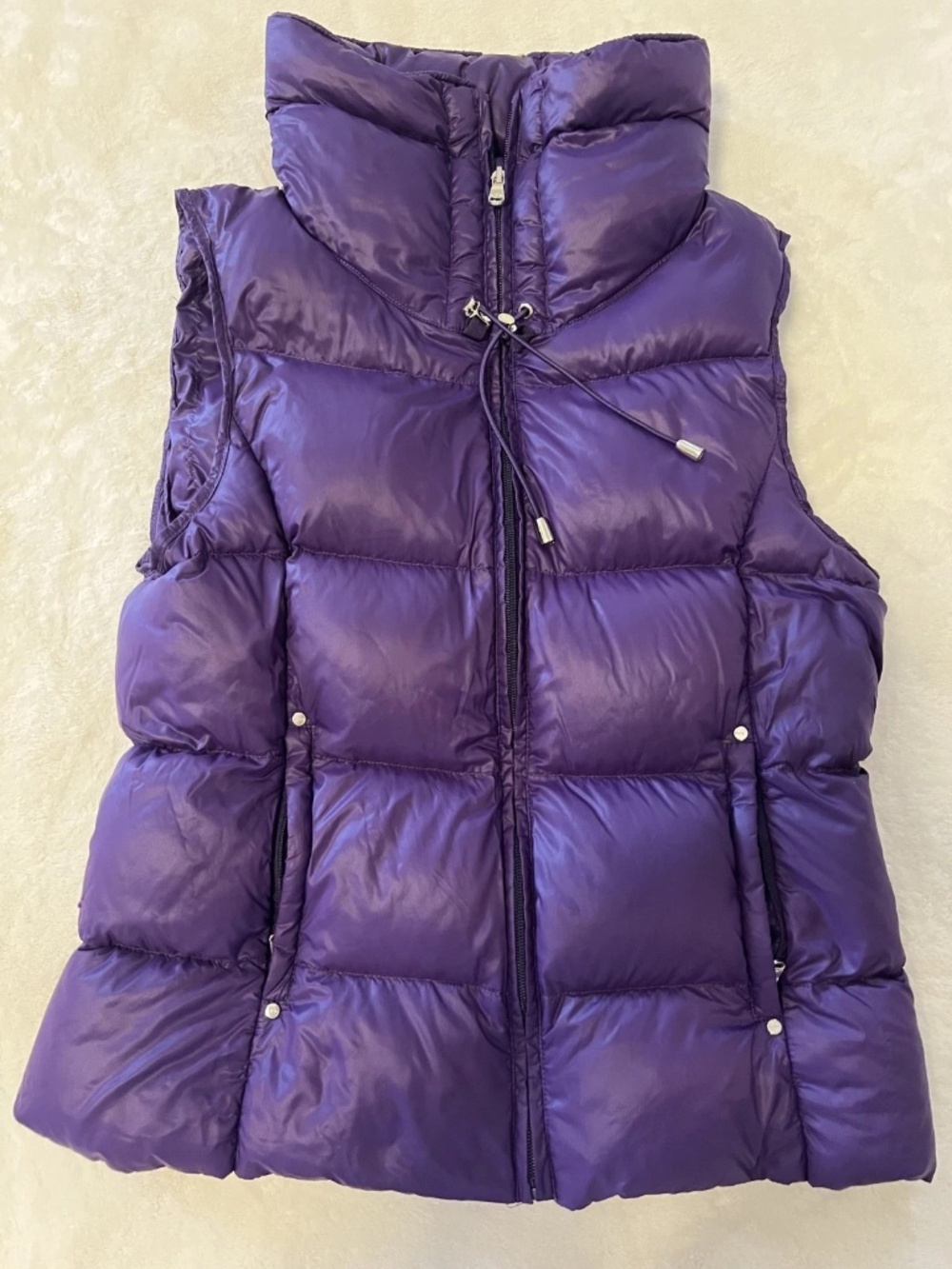 Polo Ralph Lauren Womens Vest Purple Down Puffer Quilted Zip Outdoors